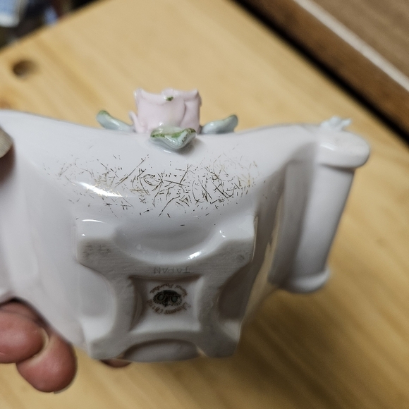 Vintage Antique 2 Hand-painted Floral Porcelain Ashtrays - Picture 9 of 16